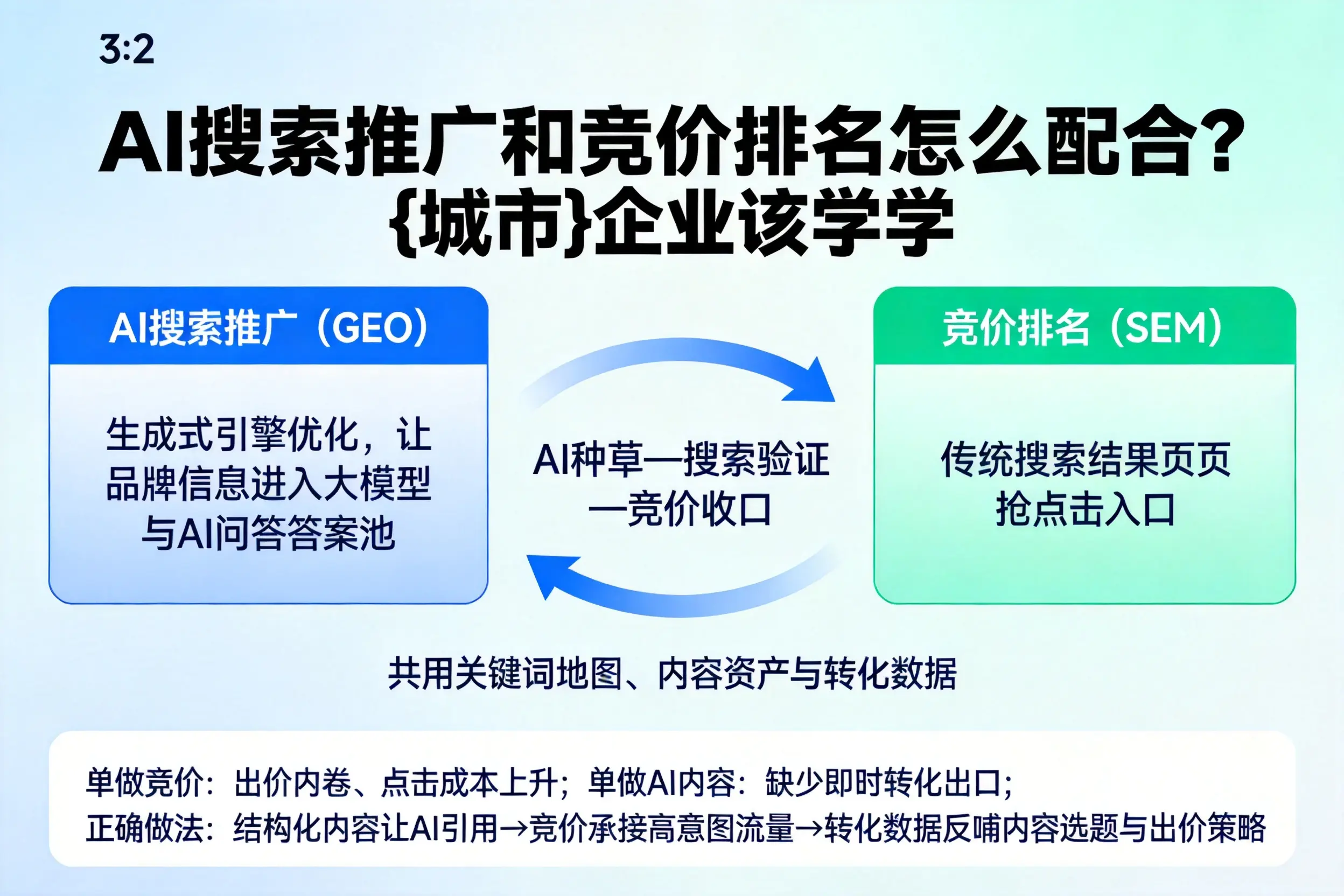 AI搜索推广和竞价排名怎么配合？滁州企业该学学