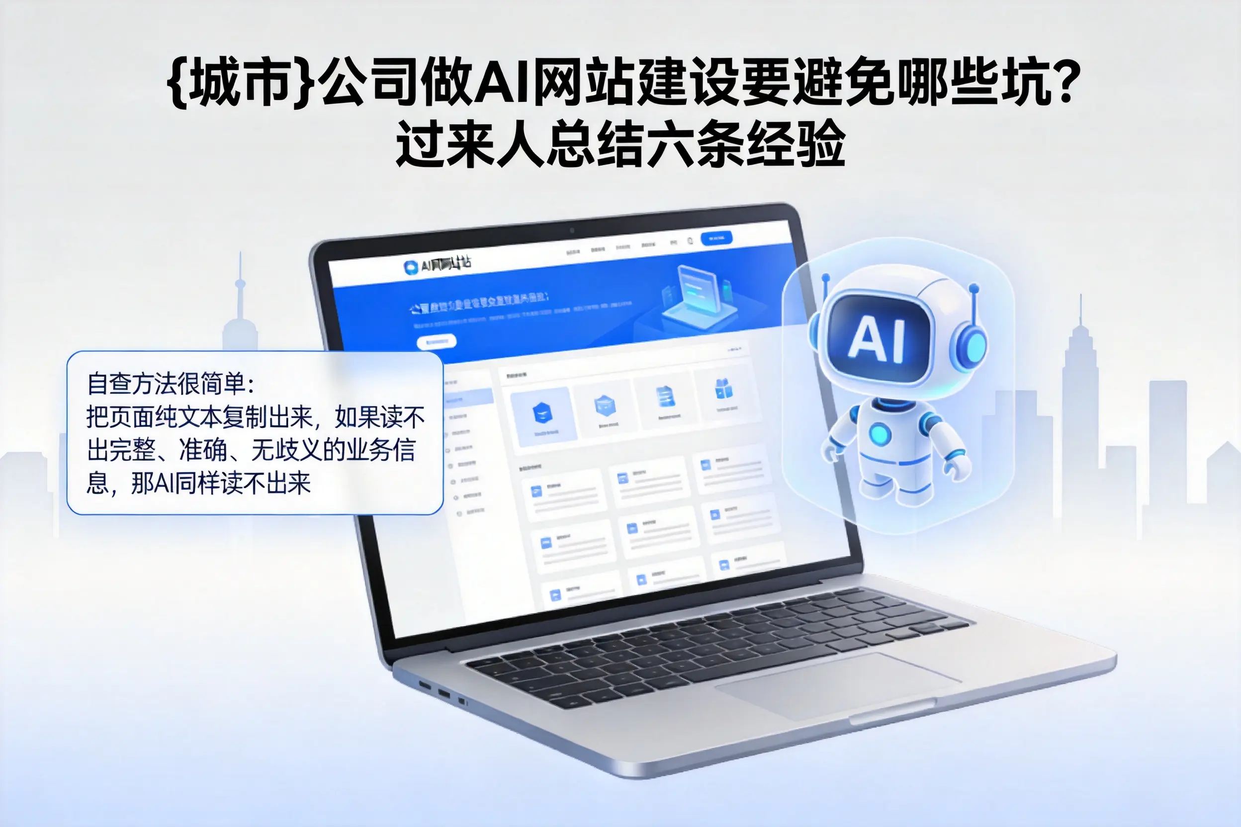 滁州公司做AI网站建设要避免哪些坑？过来人总结六条经验