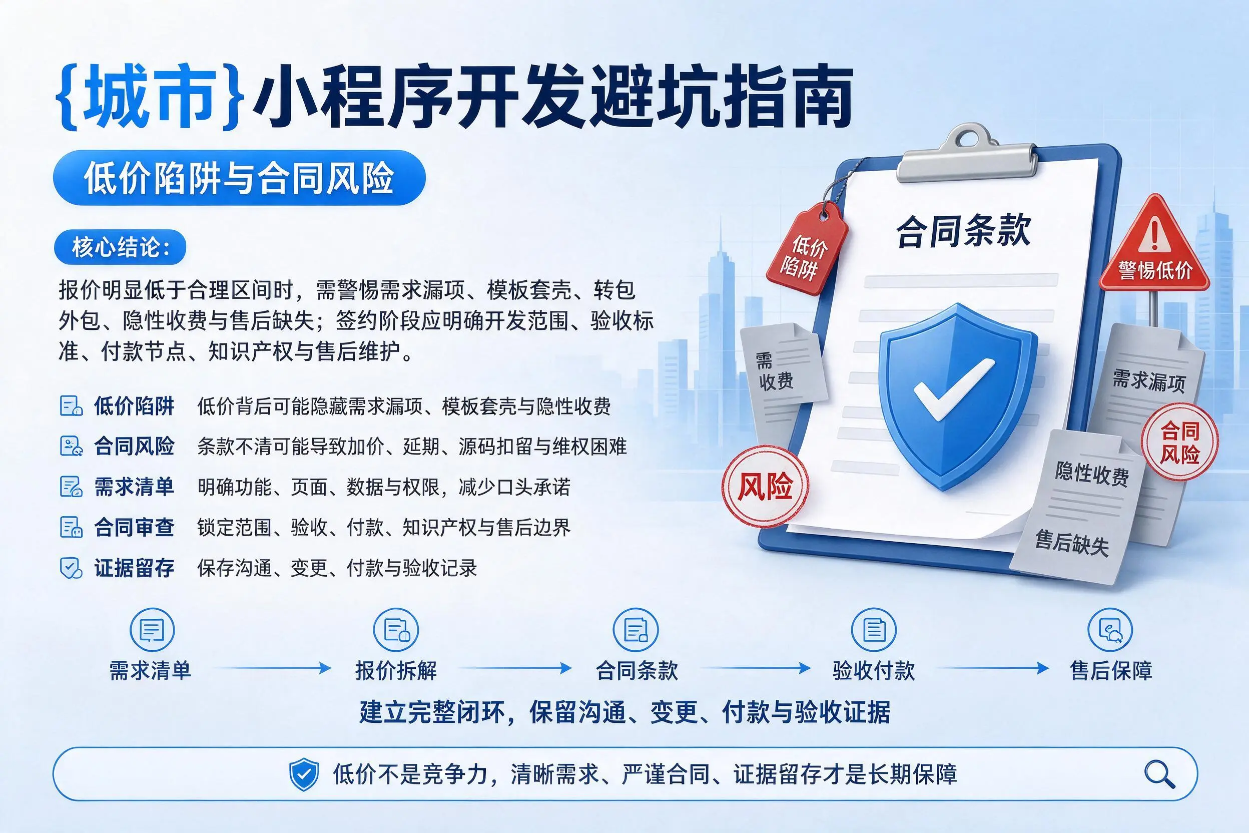 滁州小程序开发避坑指南:低价陷阱与合同风险