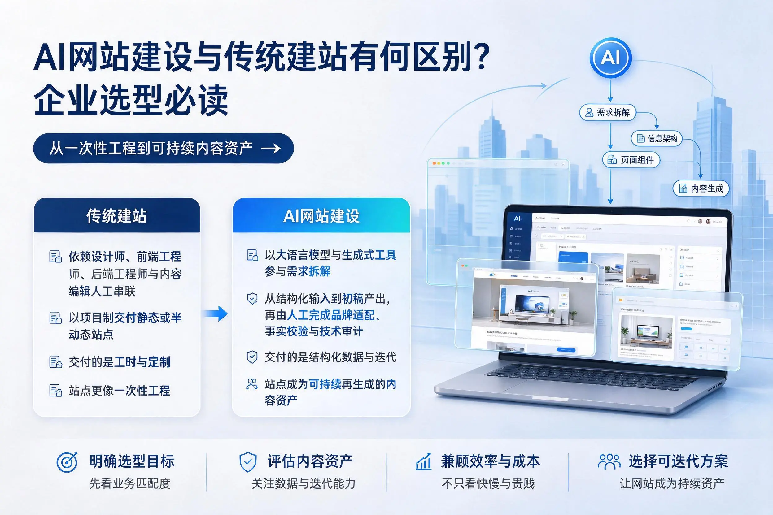 AI网站建设与传统建站有何区别？滁州企业选型必读