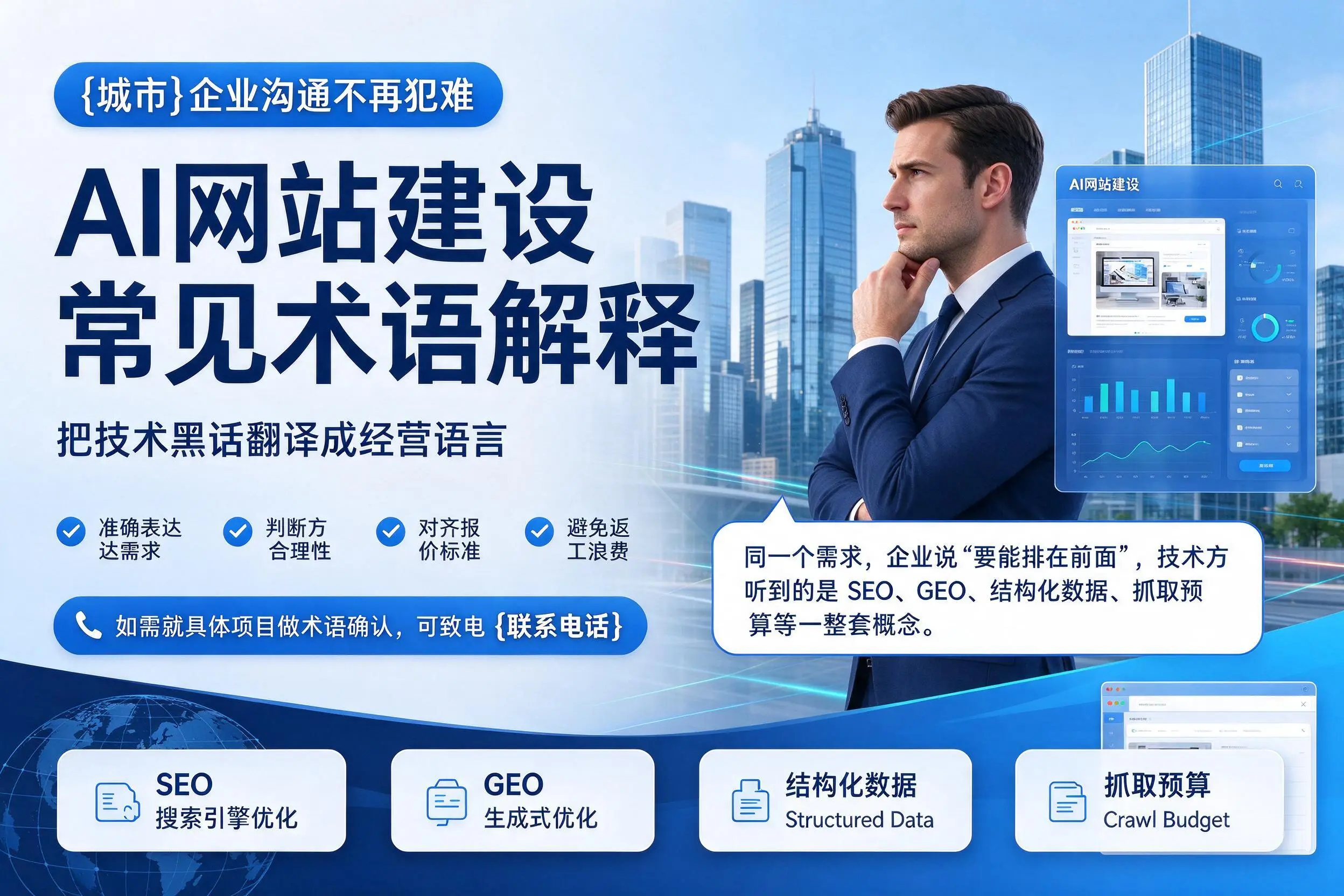 AI网站建设常见术语解释,滁州企业沟通不再犯难